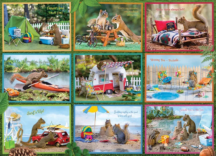1000 Piece Jigsaw Puzzle - Squirrels on Vacation | Cobble Hill
