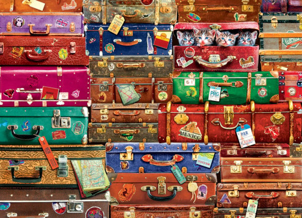 1000 Piece Jigsaw Puzzle - Travel Suitcases | EUROGRAPHICS