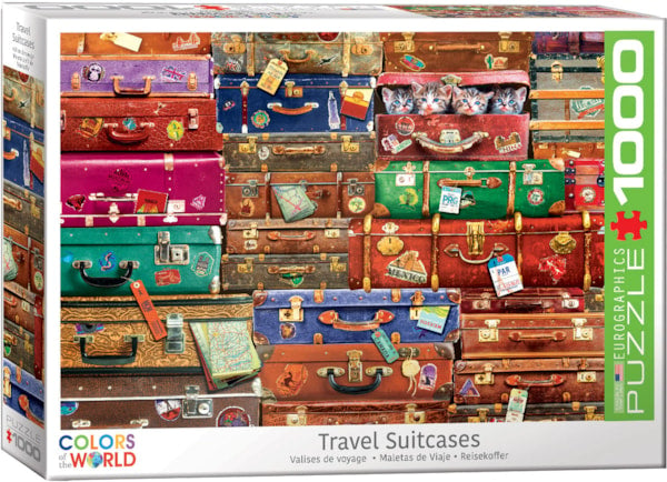1000 Piece Jigsaw Puzzle - Travel Suitcases | EUROGRAPHICS