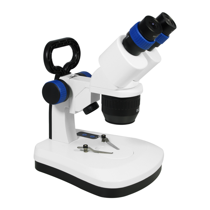 10X/20X Widefield Stereo Microscope, Bioncular, LED Top and Bottom Light, with Handle