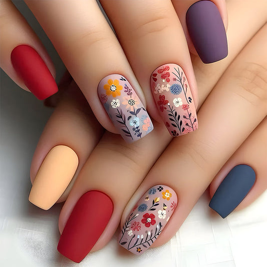 12 Sizes-24 Pcs Press On Nails DY1649-B7