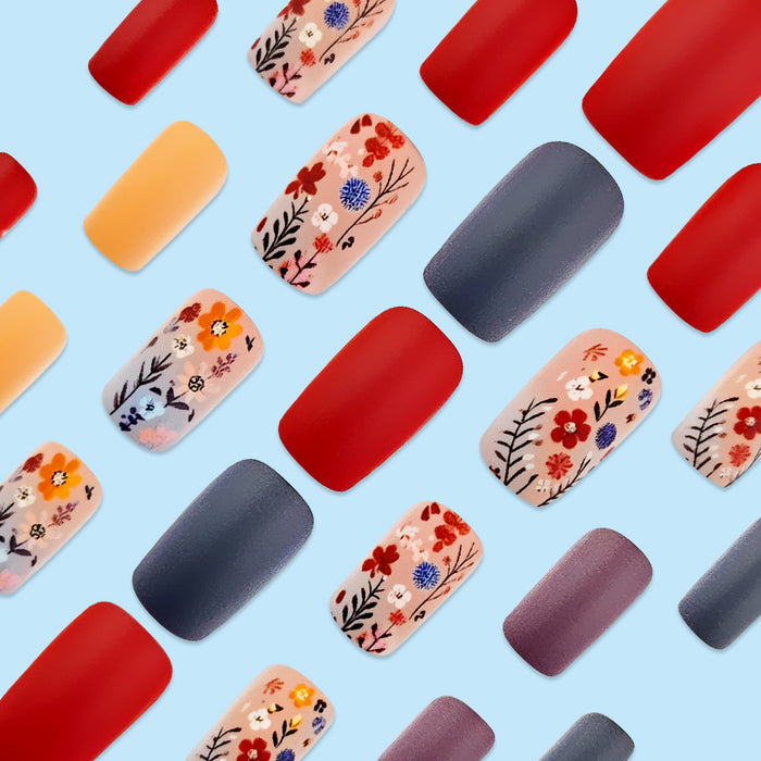 12 Sizes-24 Pcs Press On Nails DY1649-B7