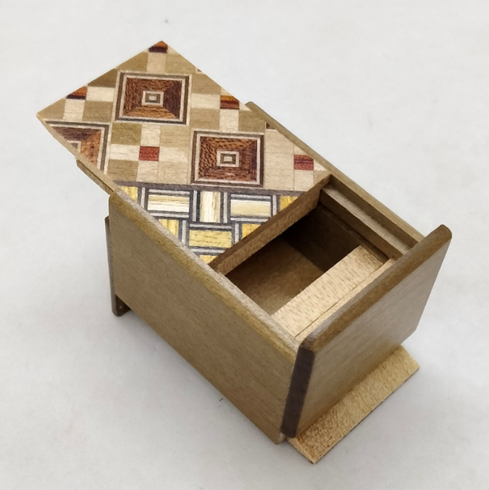 14 Step Mame Yosegi / Natural Wood Japanese Puzzle Box