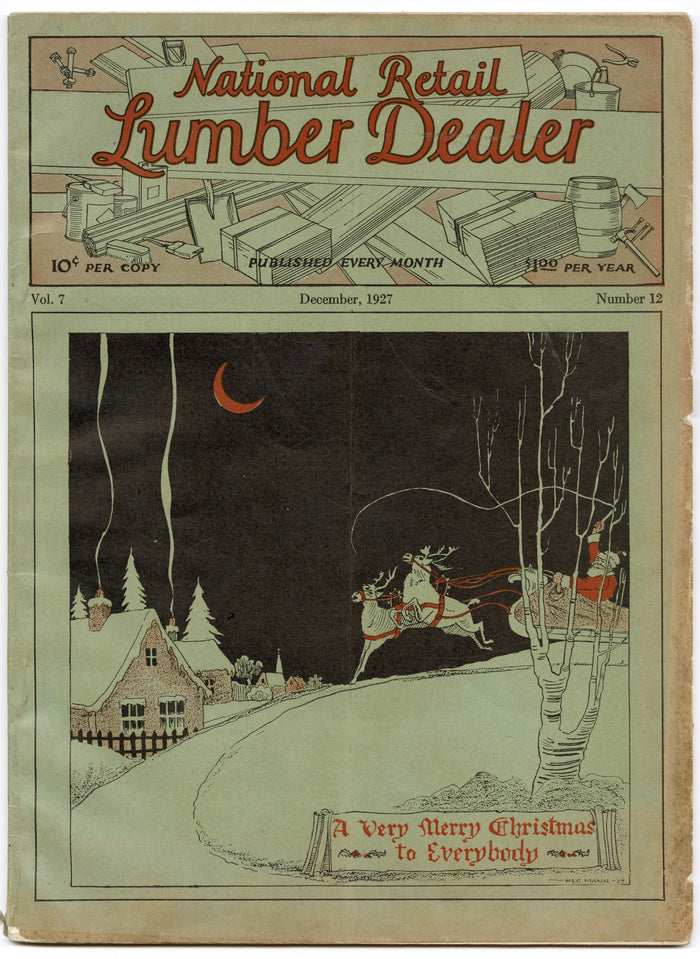 1927 National Retail LUMBER DEALER MAGAZINE, Christmas Edition, Woodworking, Construction, Craftsmen