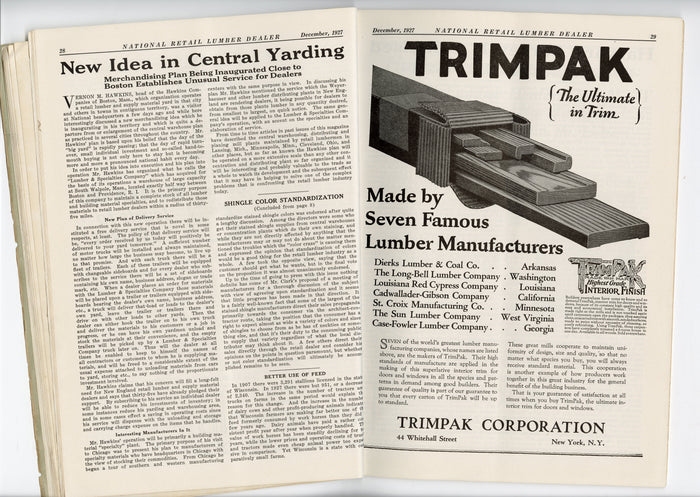 1927 National Retail LUMBER DEALER MAGAZINE, Christmas Edition, Woodworking, Construction, Craftsmen