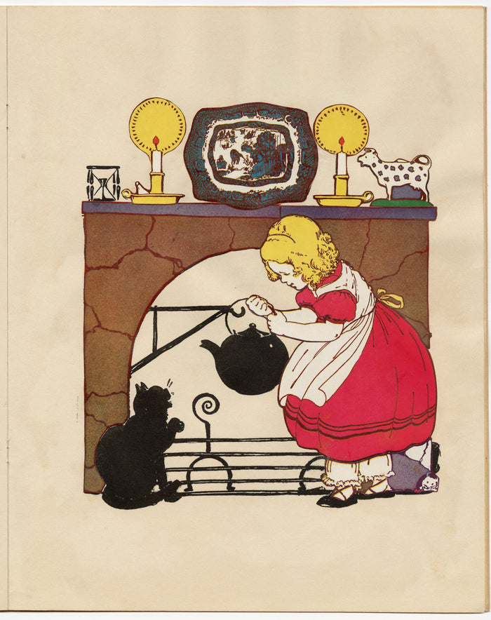 1936 The Stick 'em Book of Mother Goose, Children's Activity Book, Helen Nyce