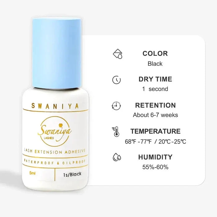 Best Eyelash Adhesive Glue 1s dry| Swaniya Lashes