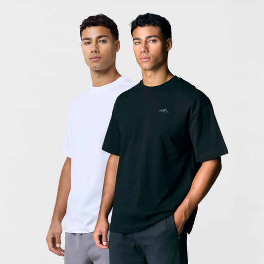 2-Pack Core Mountain T-Shirt | Black/White