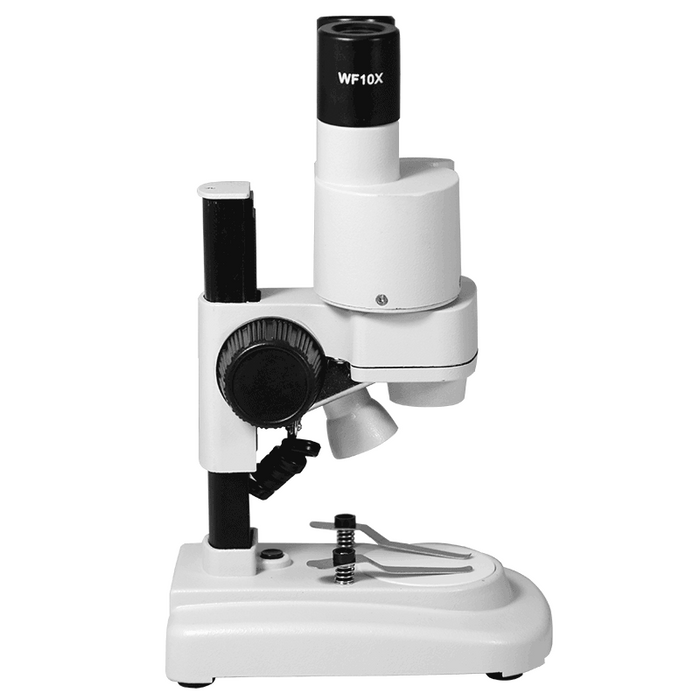 20X Widefield Portable Stereo Microscope 90° Viewing Angle, LED Top Light for Hobbyists, Collectors, Beginners