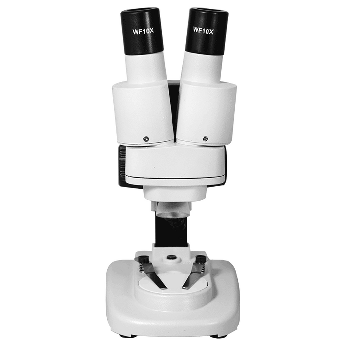 20X Widefield Portable Stereo Microscope 90° Viewing Angle, LED Top Light for Hobbyists, Collectors, Beginners