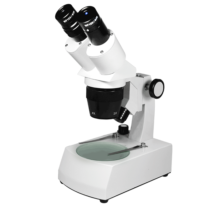 20X/40X Widefield Stereo Microscope, Binocular, Track Stand, LED Top and Bottom Light, Bright Field, SKU FS12120331, three quarter front view