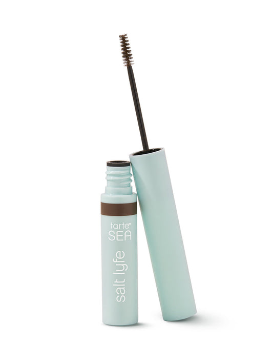 Brow gel with a light blue casing on a white background