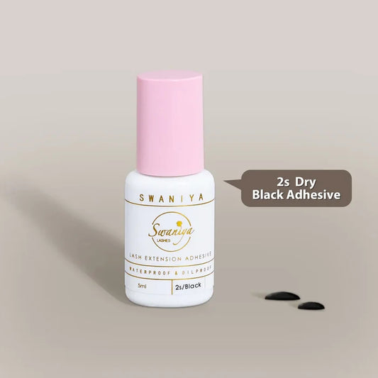 Slow-Dry Lash Glue for Training & Low Humidity — 2s Waterproof Black| Swaniya Lashes