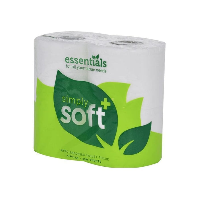 320 Sheet White Soft Toilet Rolls Per/48