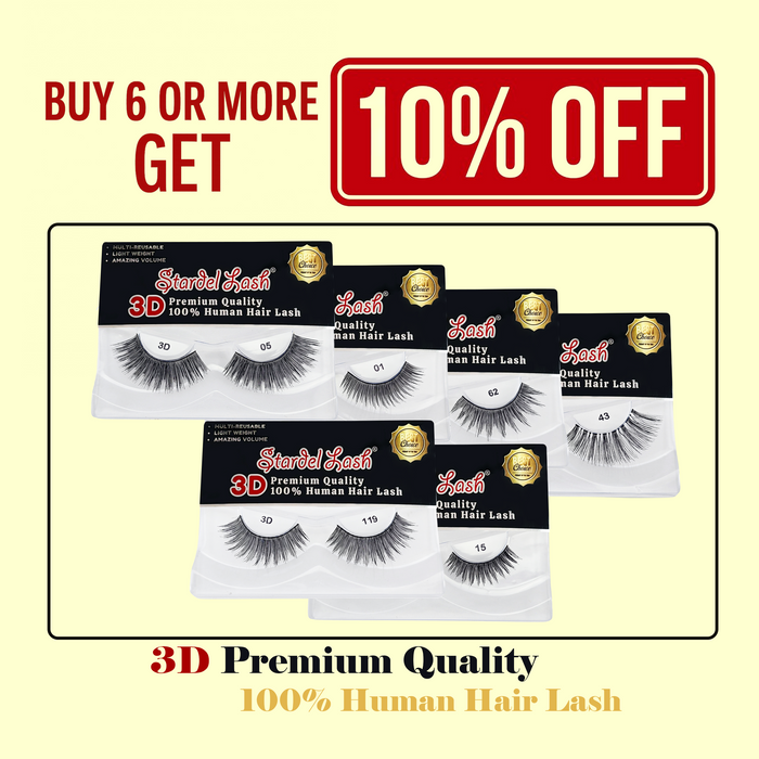 3D Human Primium Human Lashes - #3DP-12