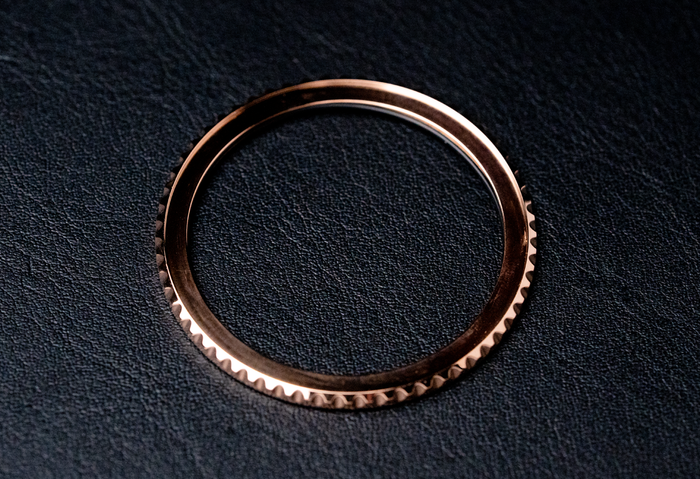 41.5mm Classic thin profile Rose Gold bezel - for DWC divers, Seiko SKX and 5KX/SRPD