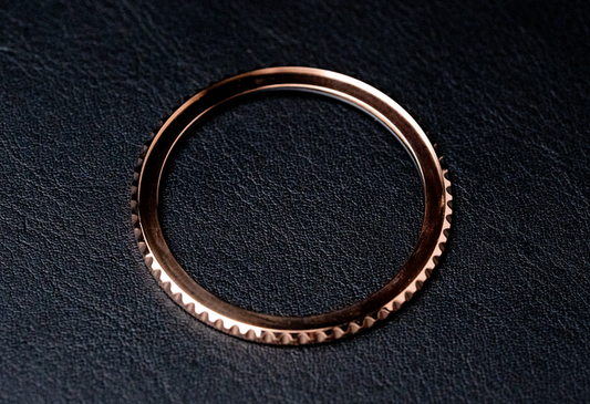 41.5mm Classic thin profile Rose Gold bezel - for DWC divers, Seiko SKX and 5KX/SRPD