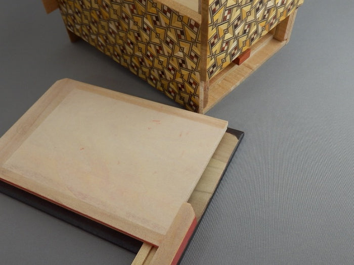 5 Sun 10 + 1 Step (KK) Japanese Puzzle Box with SECRET DRAWER!
