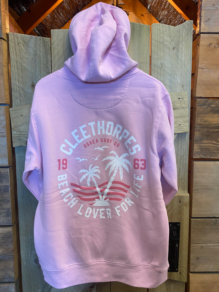 Cleethorpes Milk Pink Hoody - BEACH LOVER