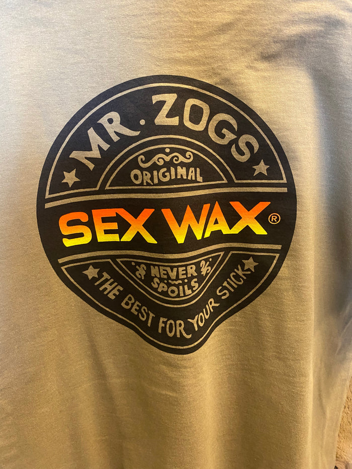 Sex wax t-shirt  - word fade orange - prairie dust