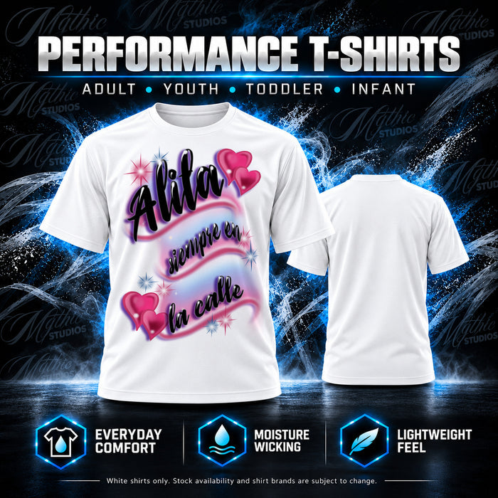 Custom Hearts Name T-Shirt by Mythic Airbrush, additional product image 2