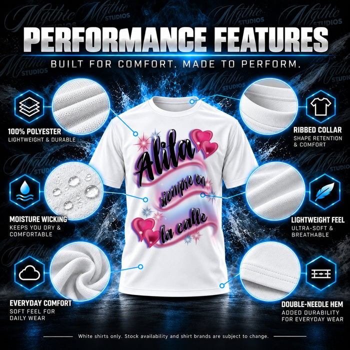 Custom Hearts Name T-Shirt by Mythic Airbrush, additional product image 3