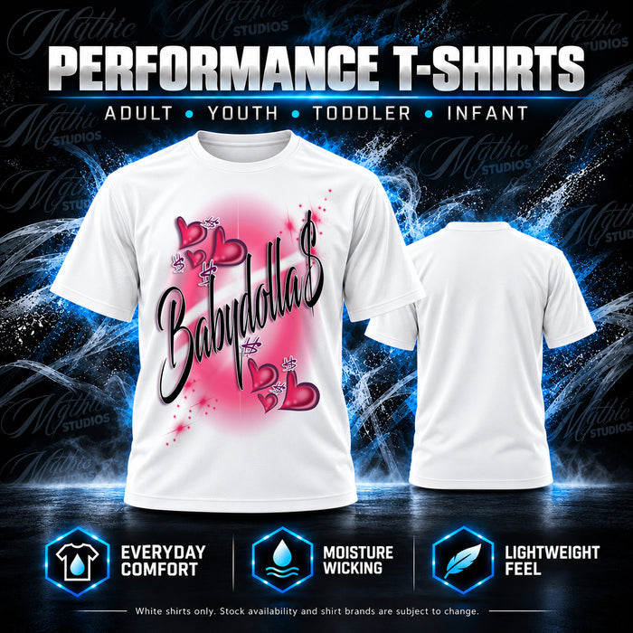 Personalized Heart Lettering T-Shirt by Mythic Airbrush, additional product image 2