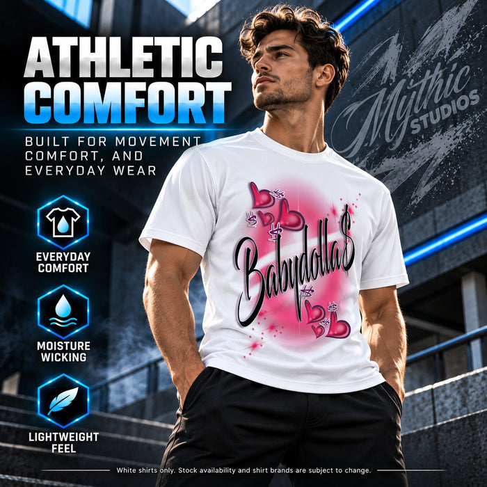 Personalized Heart Lettering T-Shirt by Mythic Airbrush, additional product image 4