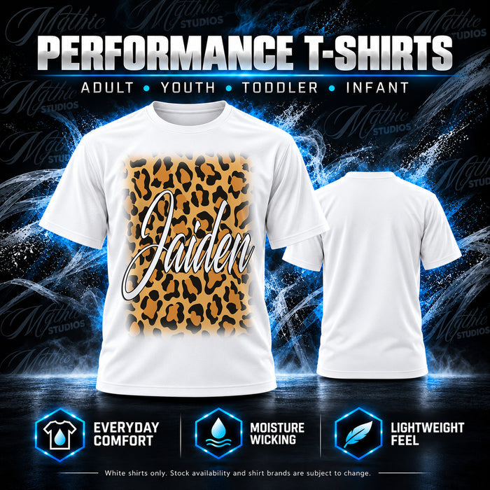 Cheetah Print Name T-Shirt by Mythic Airbrush, additional product image 2