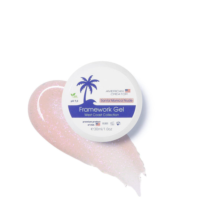 American Creator Framework Gel - SANTA MONICA NUDE (West Coast Col.)-Extension Gels;Must have-American Creator-Gel Essentialz