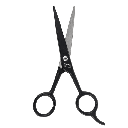 Annie Stainless Steel Straight Hair Shears 5.5 Inch, 1 Count, Black