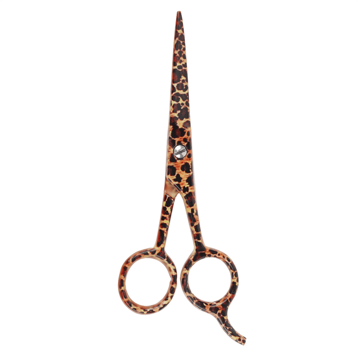 Annie Stainless Steel Straight Hair Shears 5.5 Inch, 1 Count, Leopard Print