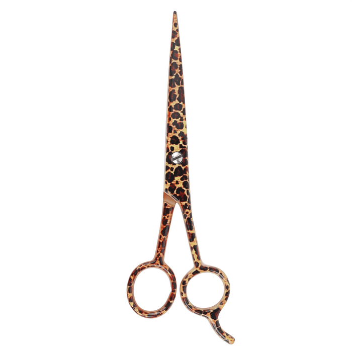 Annie Stainless Steel Straight Hair Shears 6.5 Inch, 1 Count, Leopard Print