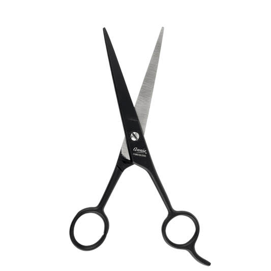 Annie Stainless Steel Straight Hair Shears 7.5 Inch, 1 Count, Black