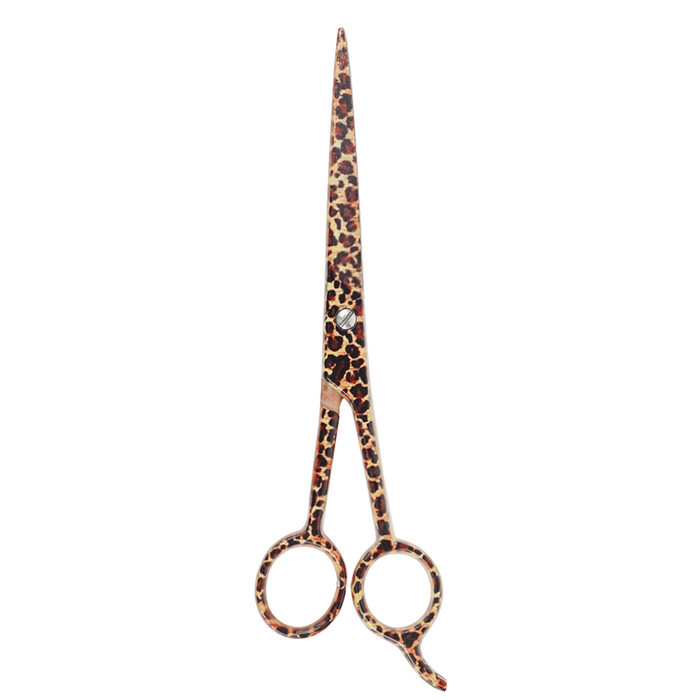 Annie Stainless Steel Straight Hair Shears 7.5 Inch, 1 Count, Leopard Print