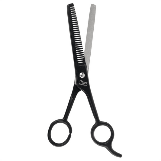 Annie Stainless Steel Thinning Hair Shears 6.5 Inch, 1 Count, Black