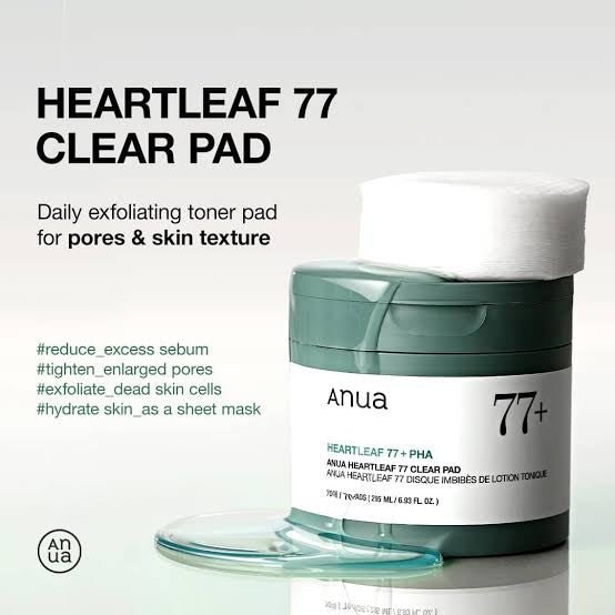 Anua Heartleaf 77% Toner Pad (70 Pads) أنوا هارت ليف 77٪ وسادة تونر - Princess Cosmetics Qatar