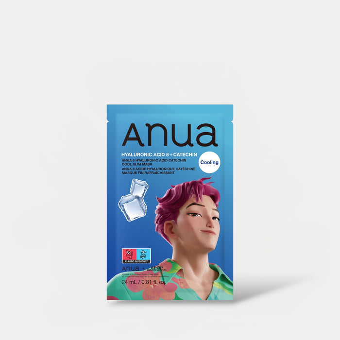 Anua KPOP Demon Hunter 8 Hyaluronic Acid Catenchin Cool Slim Mask (1 Sheet) قناع أنوا كيبوب ديمون هانتر 8 بحمض الهيالورونيك والكاتشين كول سليم