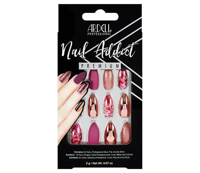 Ardell Nail Addict Premium Nails Chrome Pink Foil