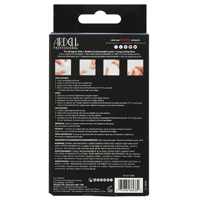 Ardell Nail Addict Solid False Nails - Bordeaux