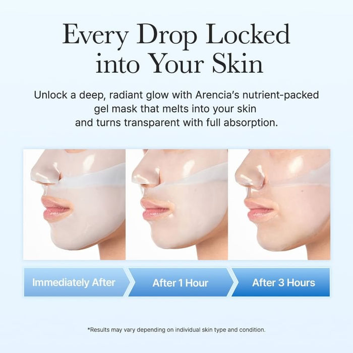 Arencia Blue Collagen Cryo Jello Mask (1 Sheet) قناع أرينسيا الأزرق بالكولاجين بتقنية التبريد الجيلاتيني - Princess Cosmetics Qatar