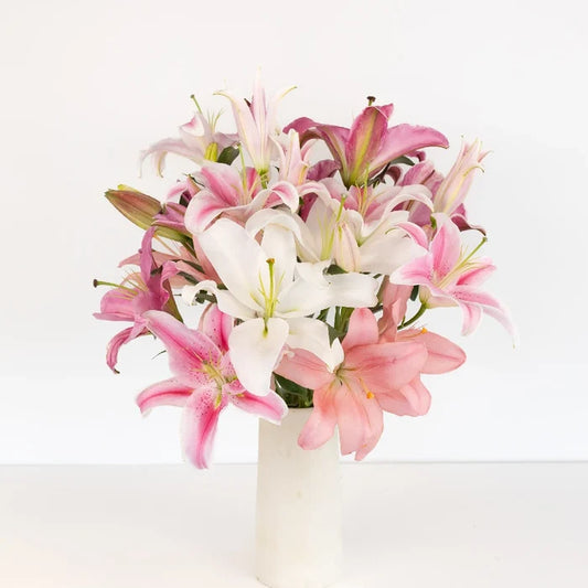 Oriental Lilies For Mothers Day Assorted Colors Stem - Image