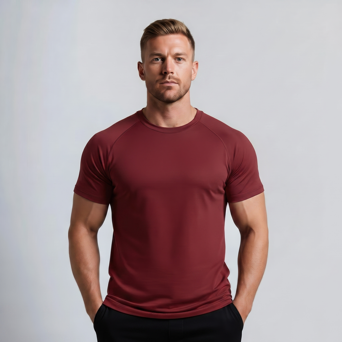 AVERON FitFlex Tee - Red - model raglan