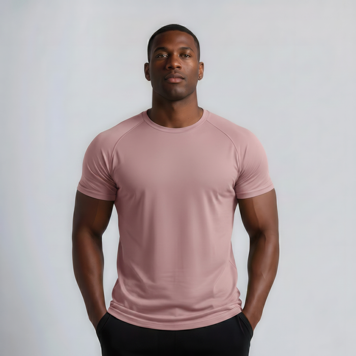 AVERON FitFlex Tee - Mens Pink - model raglan