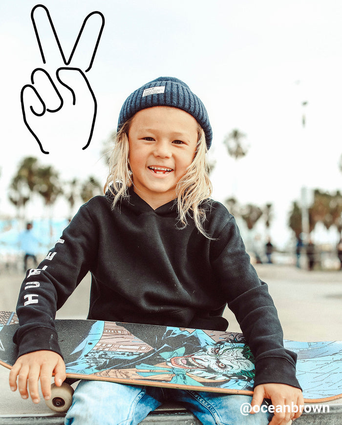 peace sign line drawing doodle on photo
