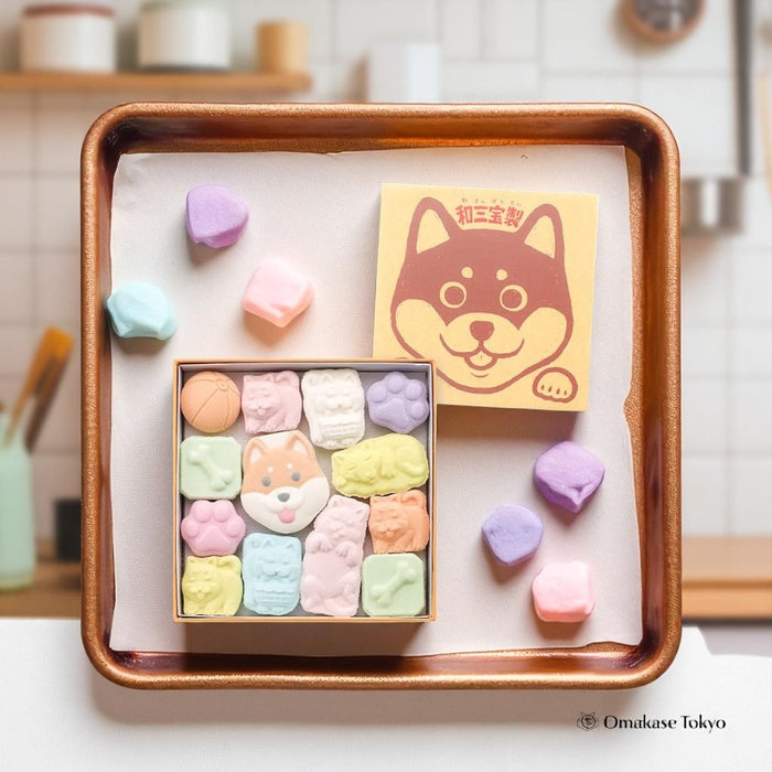 Baikodo Inu-zukushi Wasanbon Dry Sweets Dog Lover