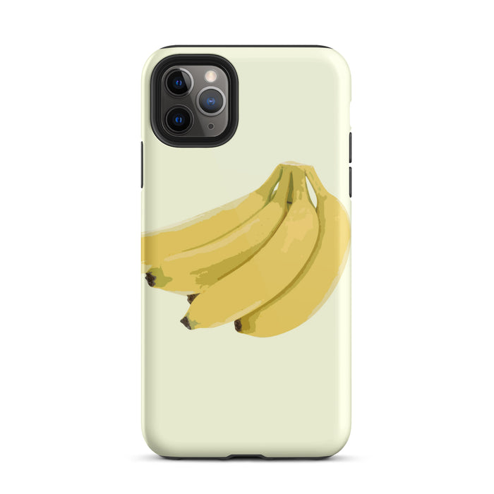 Yellow Iphone case with bananas on it