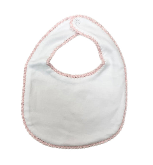 BCC Bib with Pink Crochet