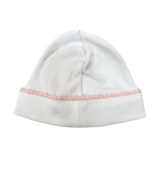 BCC Cap with Pink Crochet Trim