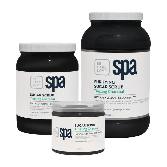 BCL Spa - Tingling Charcoal - Exfoliating Sugar Scrub (64 oz Bulk)
